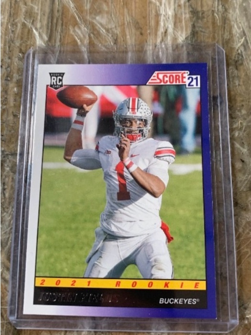 2021 Purple Football Rookie Trading Card - Buckeyes